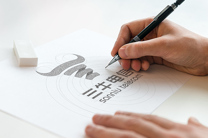 logo設計，公司logo設計，品牌標志設計， 三牛電信